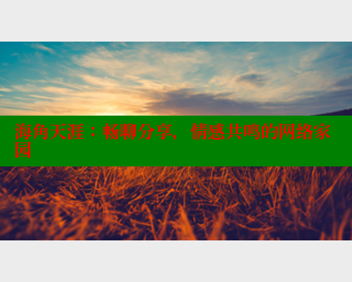 海角天涯：畅聊分享，情感共鸣的网络家园