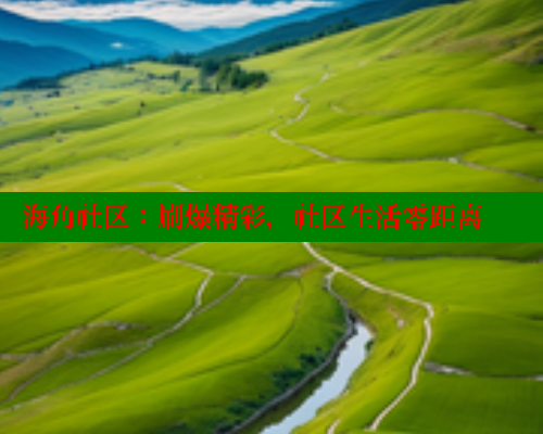 海角社区：刷爆精彩，社区生活零距离
