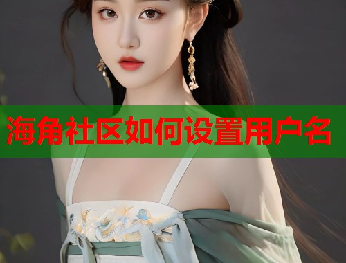 海角社区如何设置用户名