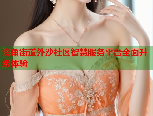 海角街道外沙社区智慧服务平台全面升级体验